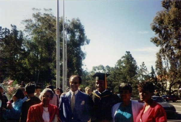 Gary with father, Warren May Jr. and family.